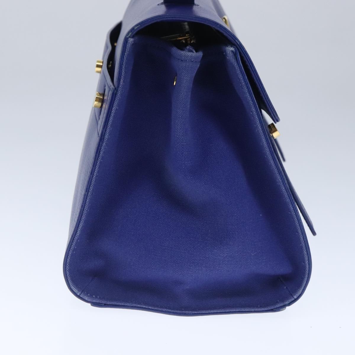 Yves Saint Laurent Muse Two, Blue, Leather, handbag