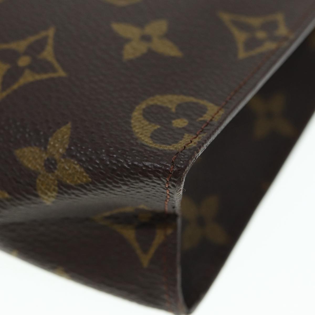 Louis Vuitton Poche Toilette, Brown, Canvas, clutch