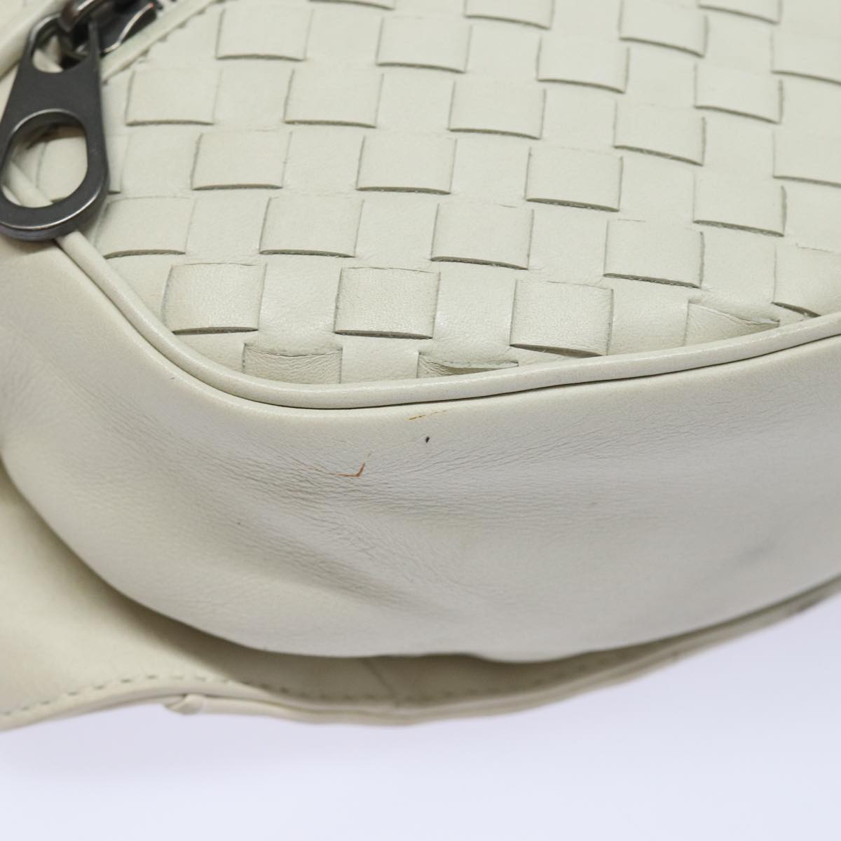 Bottega Veneta Intrecciato, White, Leather, shoulder