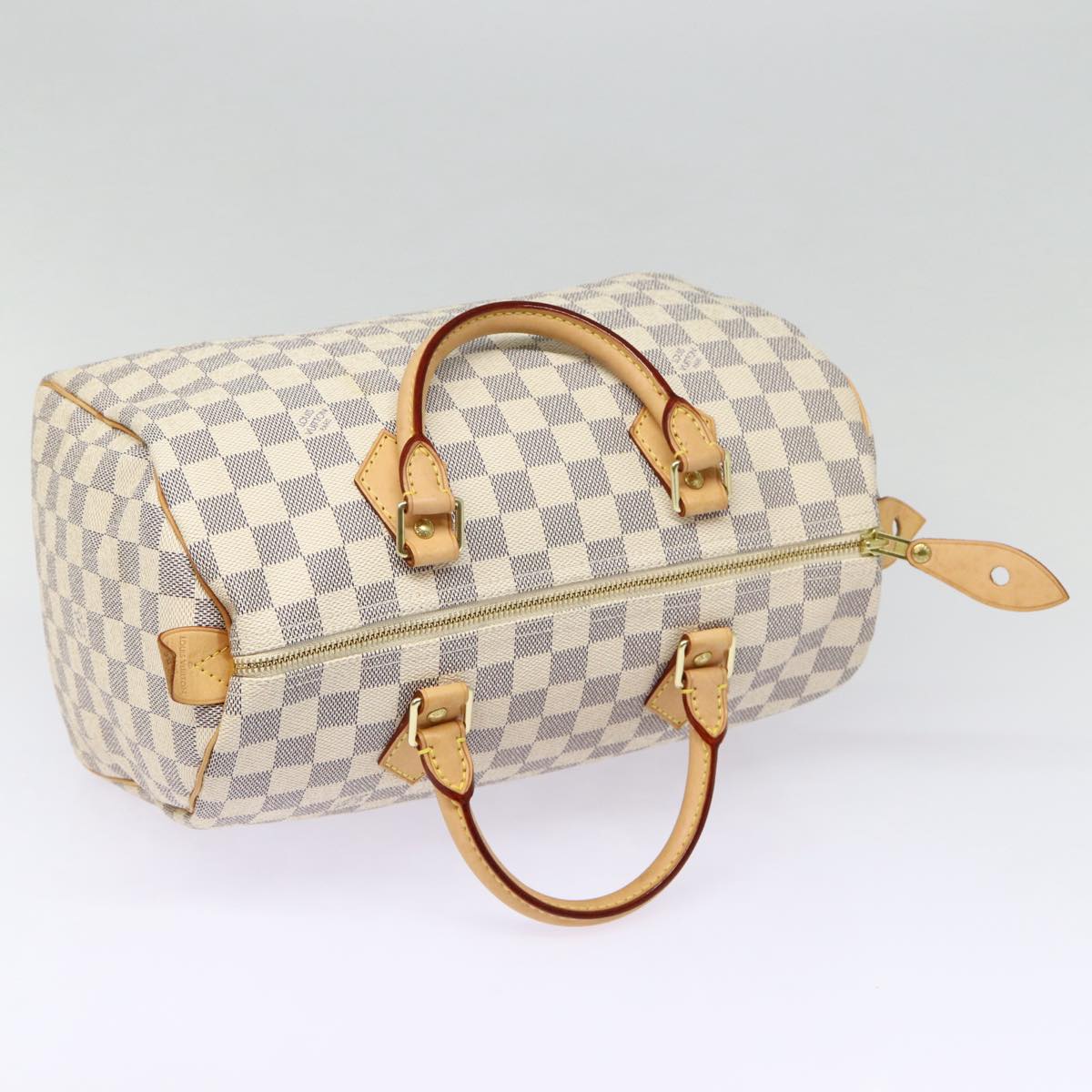 Louis Vuitton Speedy 30, White, Canvas, handbag