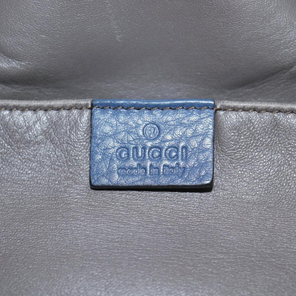 Gucci Bamboo, Blue, Leather, handbag