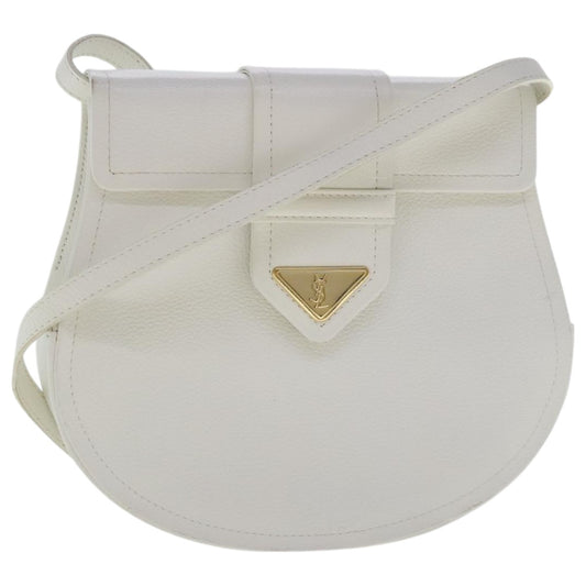 Yves Saint Laurent, White, Leather, shoulder