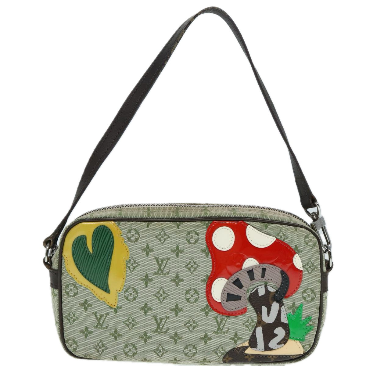 Louis Vuitton Conte De Fées, Green, Canvas, clutch