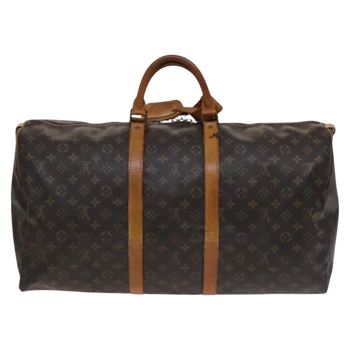 Louis Vuitton Keepall 50, Black, Canvas, travel