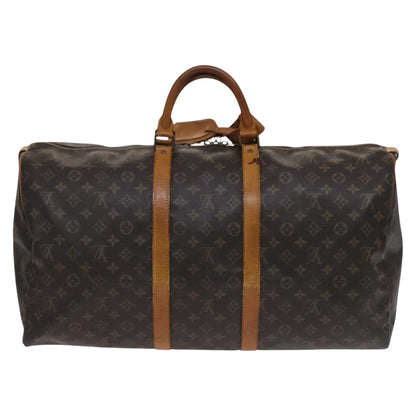 Louis Vuitton Keepall 50, Black, Canvas, travel