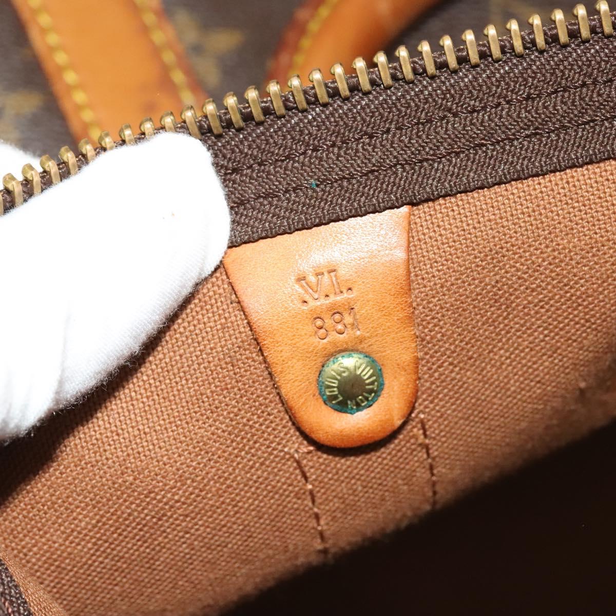Louis Vuitton Keepall Bandoulière 60, Brown, Canvas, travel
