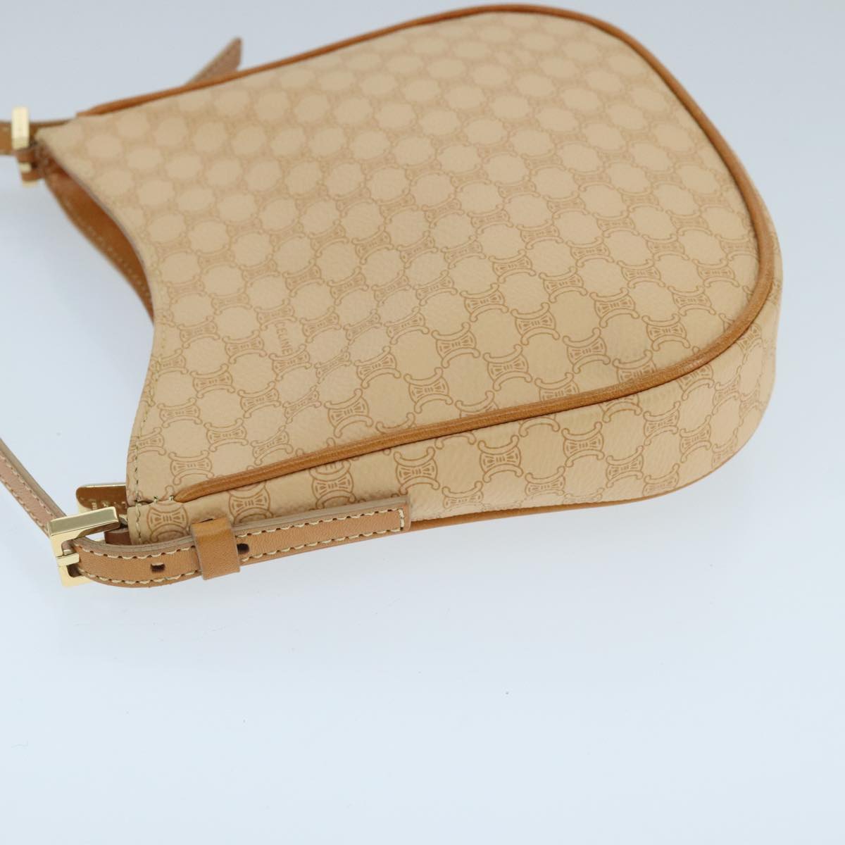 Céline Macadam, Beige, Canvas, shoulder