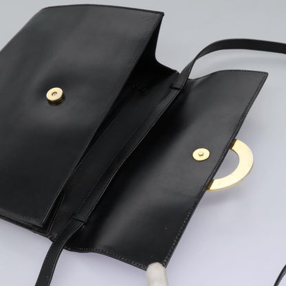 Céline Logo du cercle, Black, Leather, shoulder