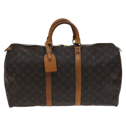 Louis Vuitton Keepall 50, Brown, Canvas, travel
