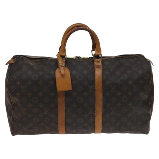 Louis Vuitton Keepall 50, Brown, Canvas, travel