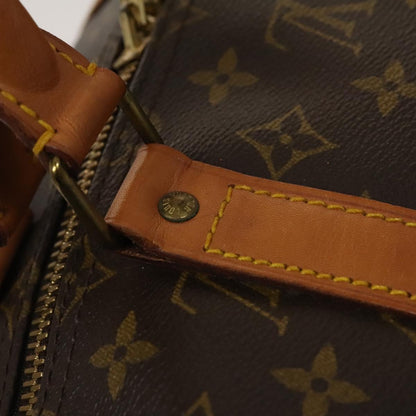 Louis Vuitton Keepall 55, Brown, Canvas, travel