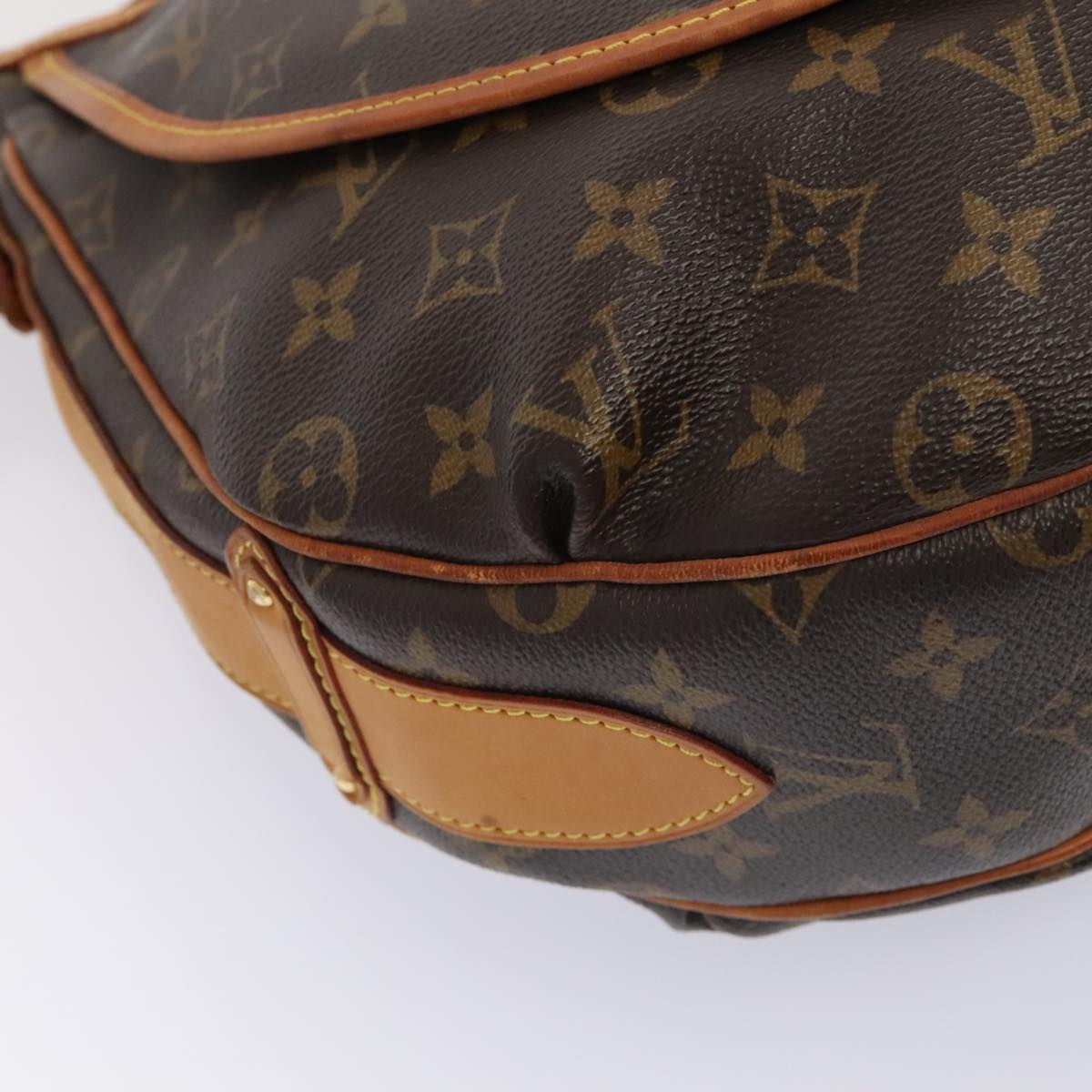 Louis Vuitton Tulum, Brown, Canvas, shoulder