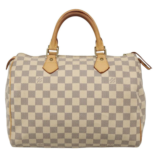 Louis Vuitton Speedy 30, White, Canvas, handbag