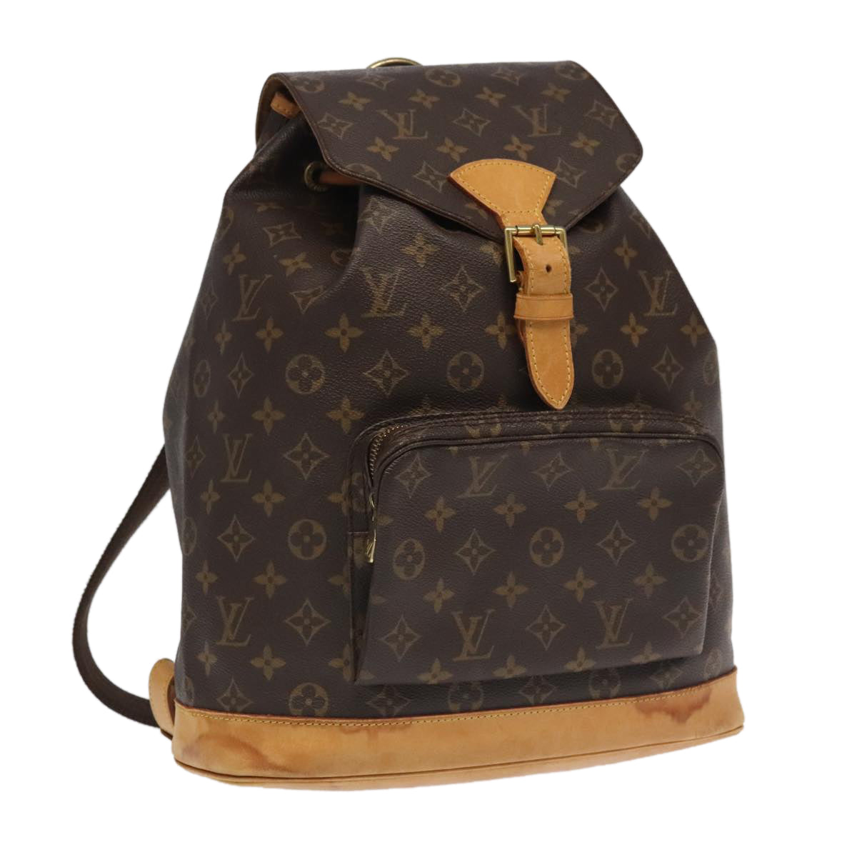 Louis Vuitton Montsouris, Brown, Canvas, backpack