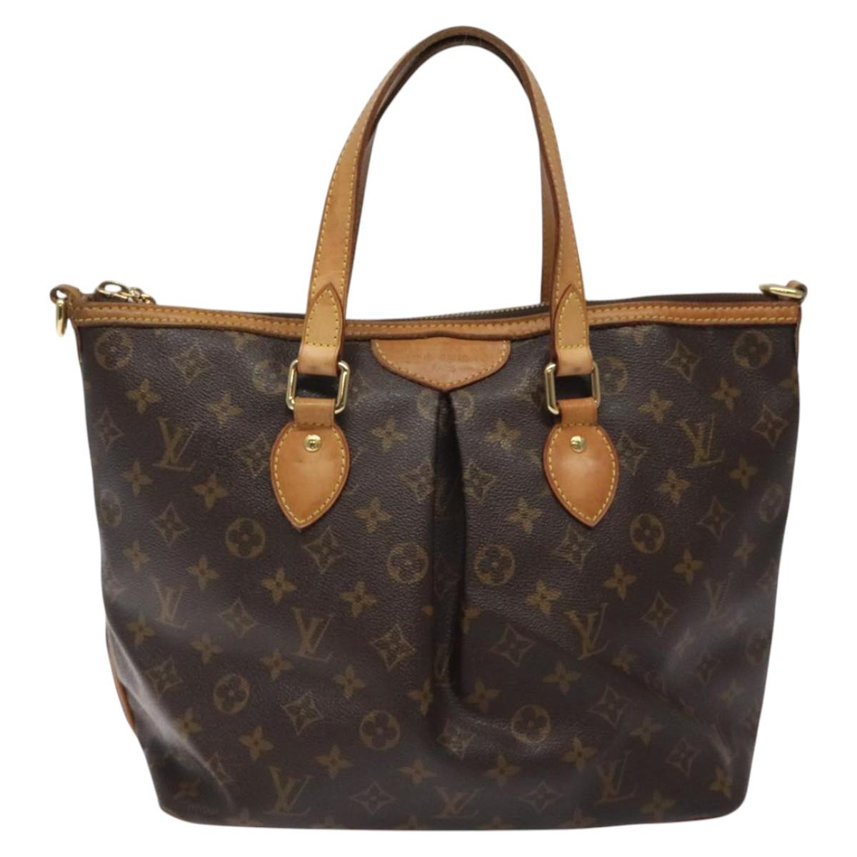 Louis Vuitton Palermo, Brown, Canvas, tote