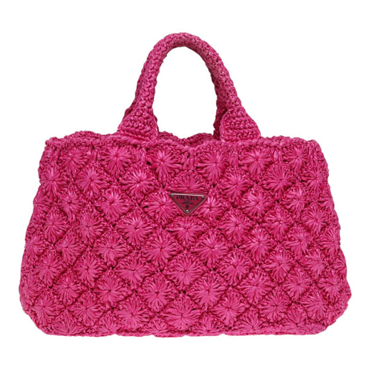 Prada Canapa, Pink, Canvas, handbag