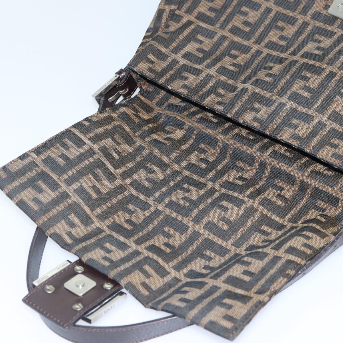 Fendi Mamma Baguette, Brown, Canvas, shoulder