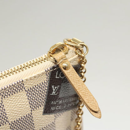Louis Vuitton Pochette Accessoire, White, Canvas, clutch
