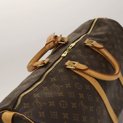 Louis Vuitton Keepall 55, Brown, Canvas, travel