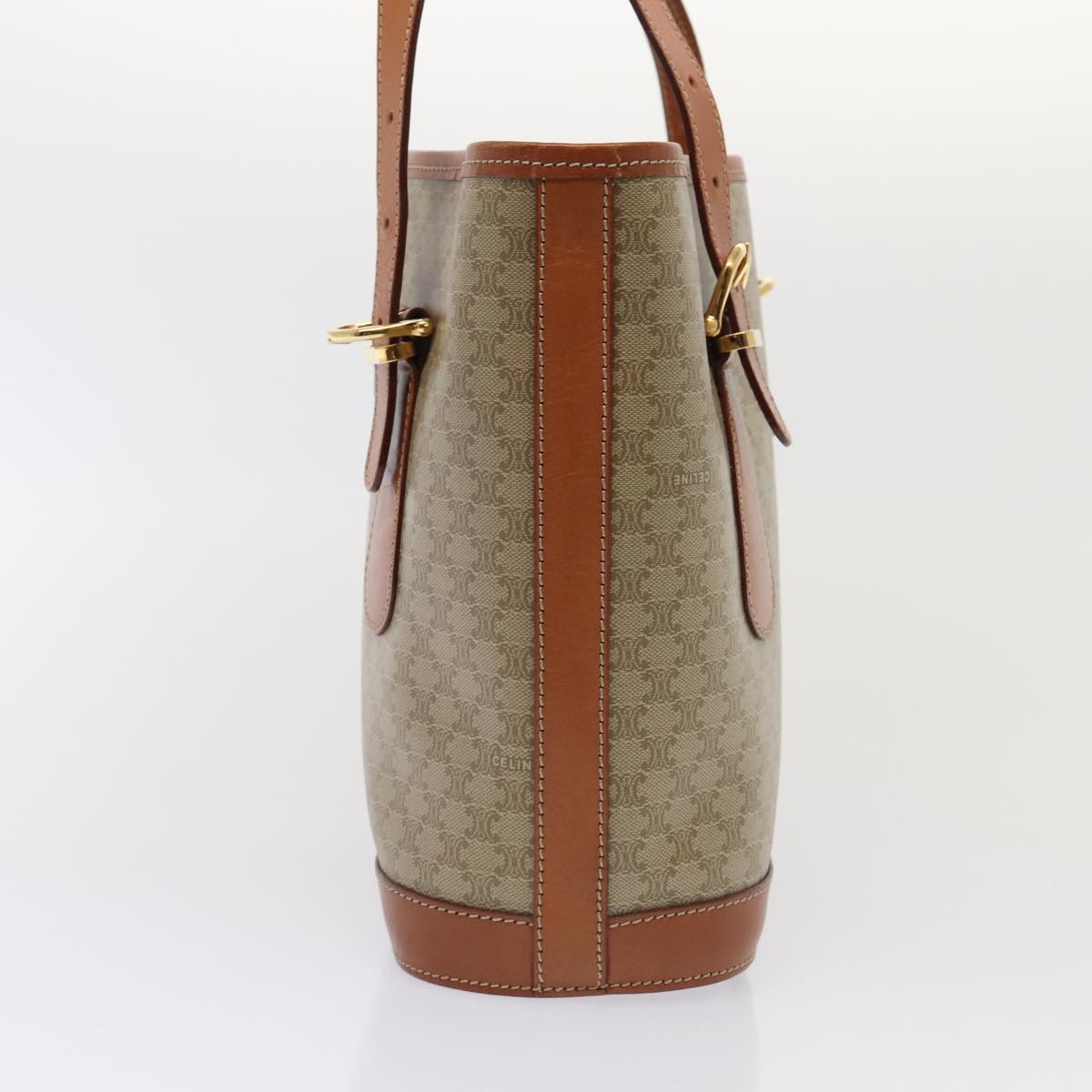 Céline Macadam, Beige, Canvas, tote