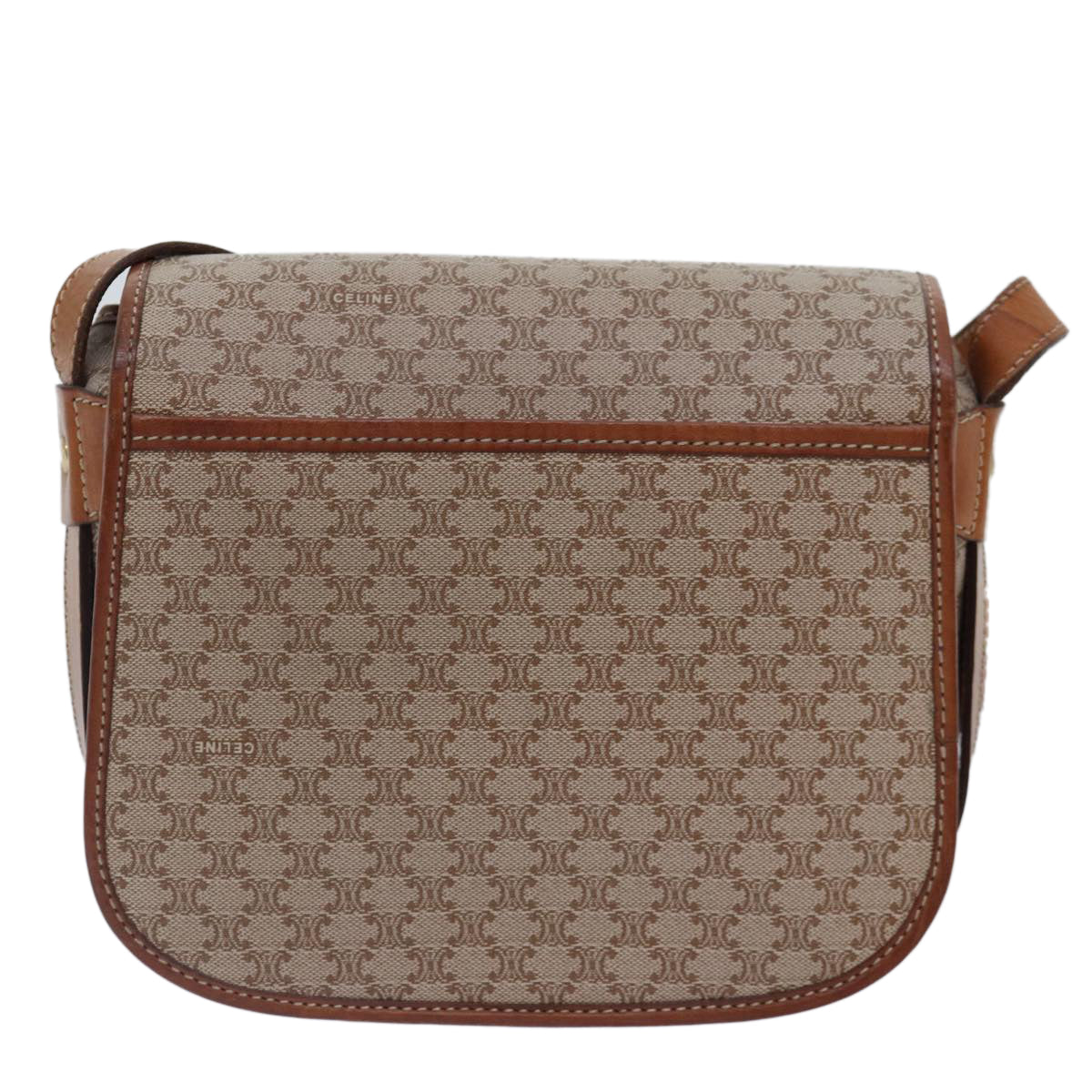 Céline Macadam, Beige, Canvas, shoulder