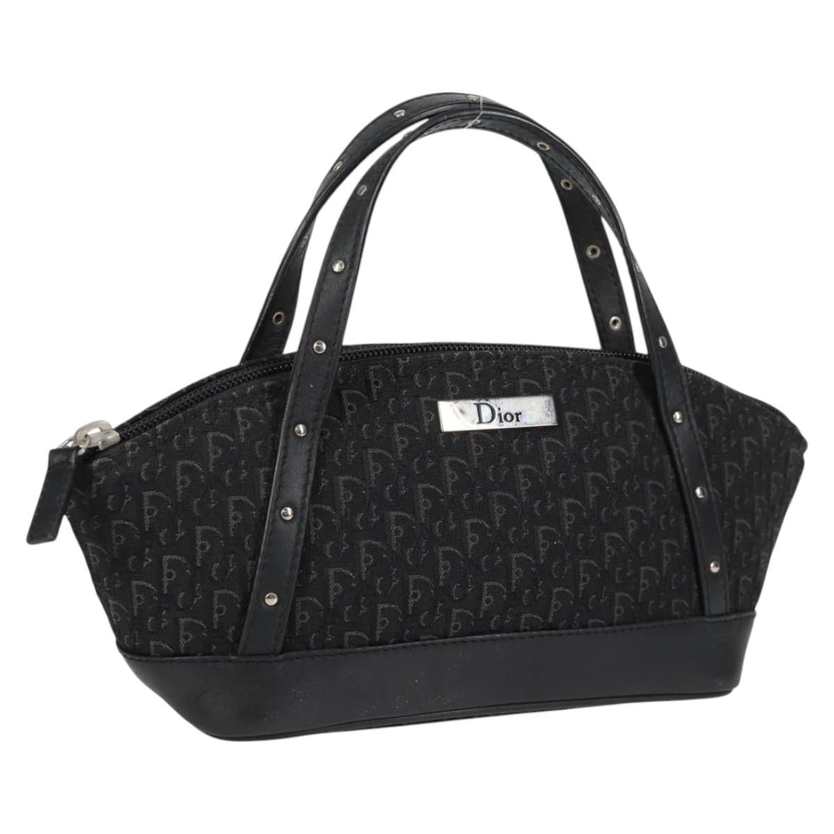 Dior Diorissimo, Black, "CANVAS, LEATHER", handbag