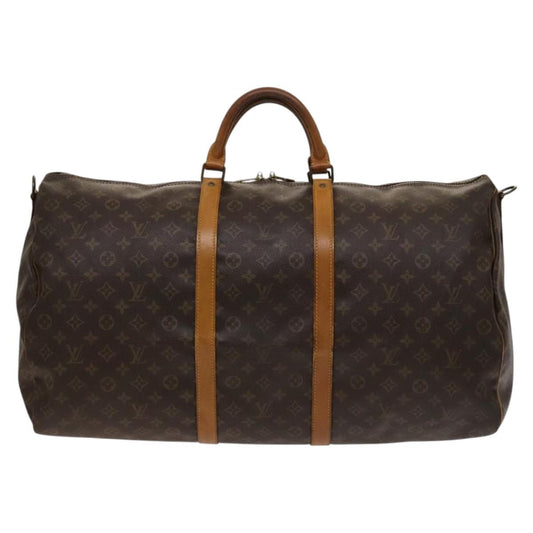 Louis Vuitton Keepall Bandoulière 60, Brown, Canvas, travel