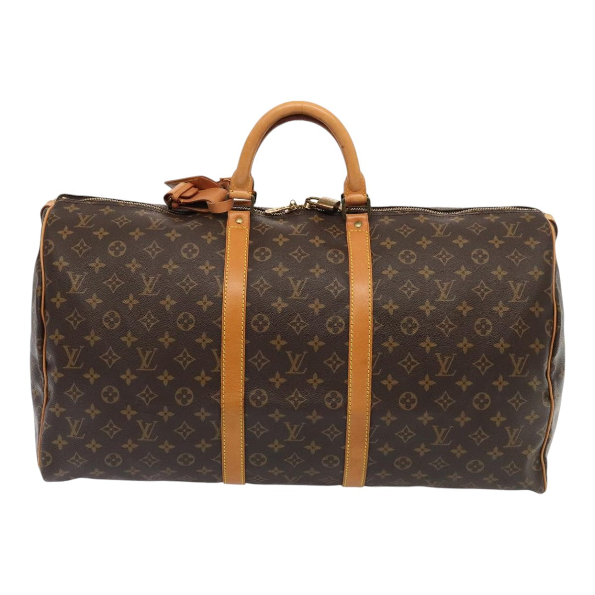 Louis Vuitton Keepall 55, Brown, Canvas, travel