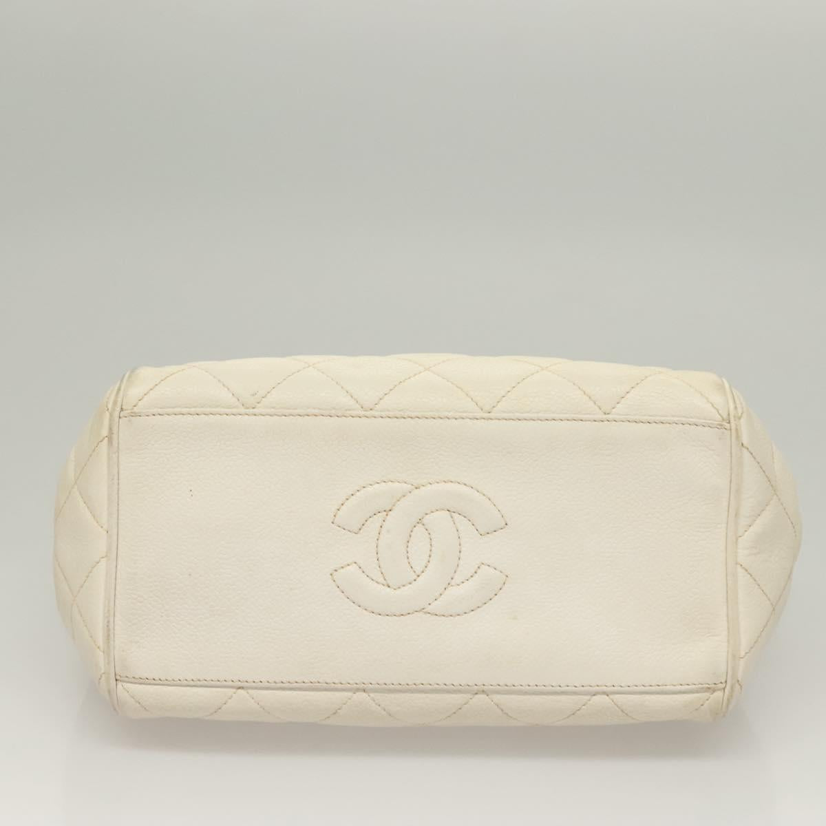 Chanel, White, Leather, shoulder