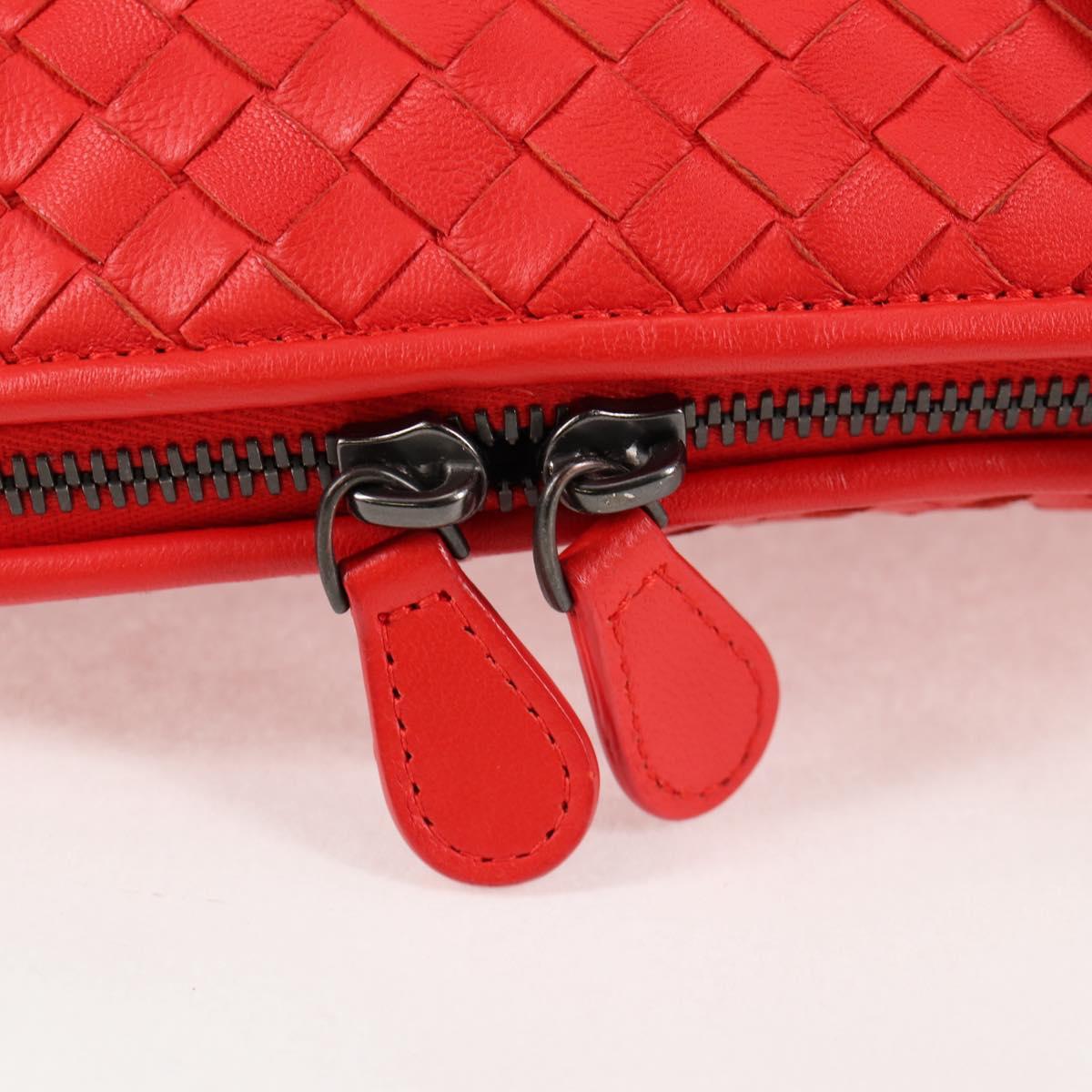 Bottega Veneta Intrecciato, Red, Leather, shoulder