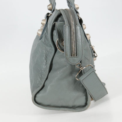 Balenciaga City, GRAY, Leather, handbag