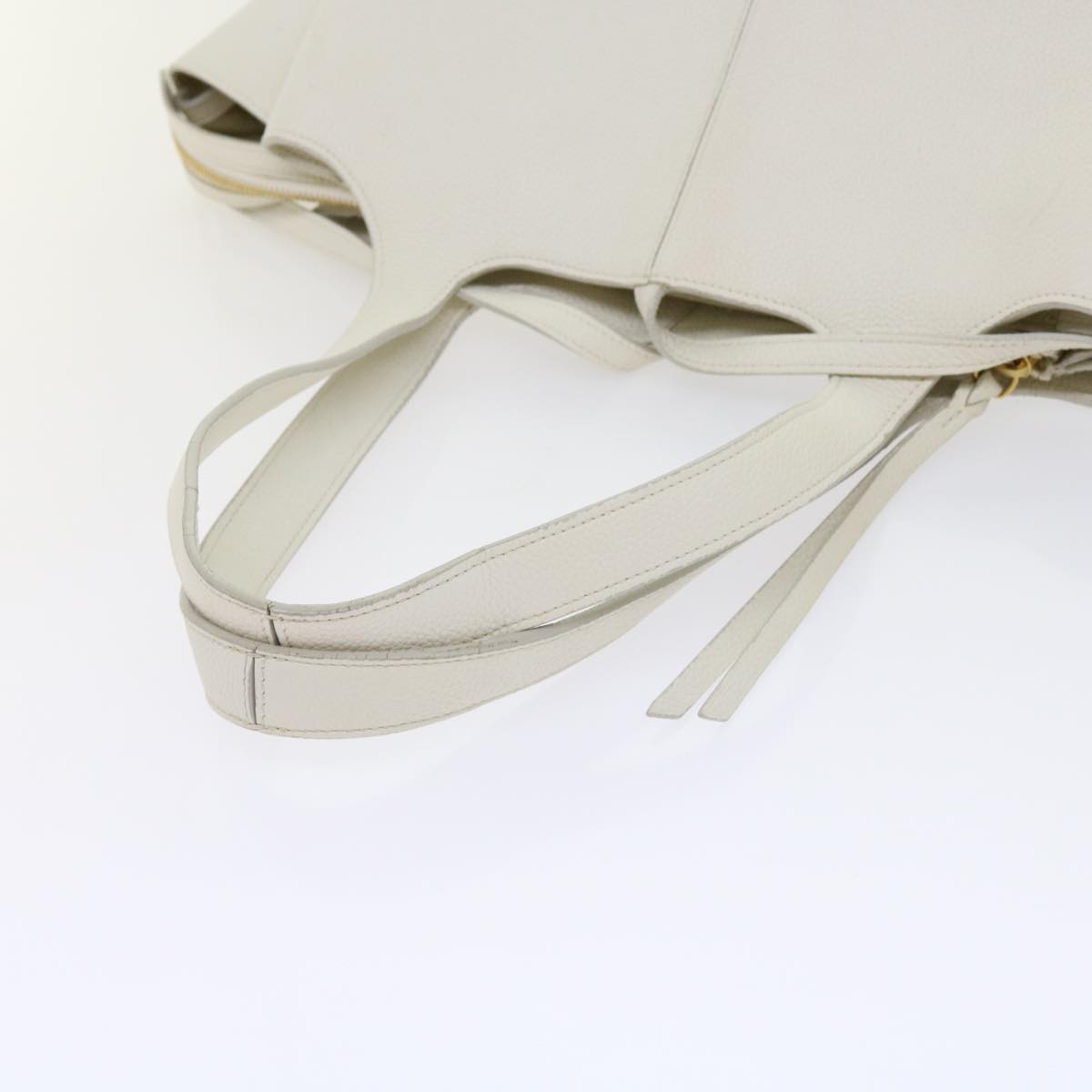 Céline, White, Leather, shoulder