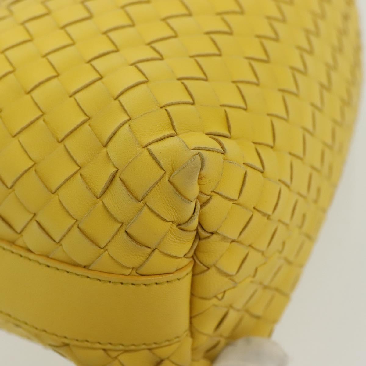 Bottega Veneta Intrecciato, Yellow, Leather, handbag