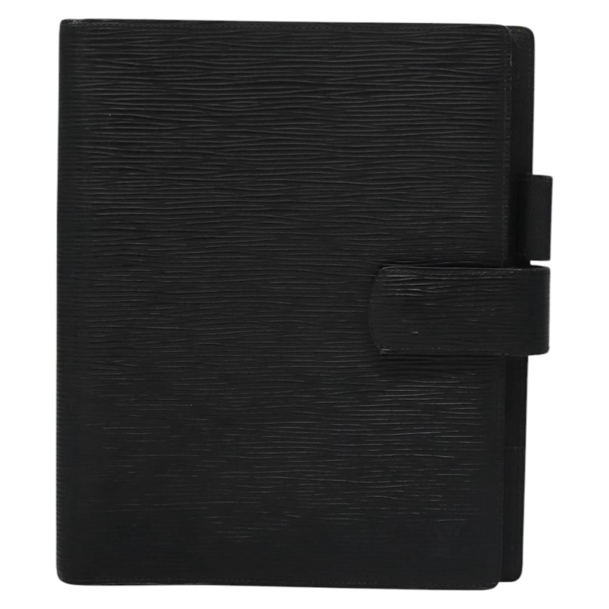 Louis Vuitton Agenda cover, Black, Leather, wallet