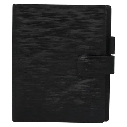 Louis Vuitton Agenda cover, Black, Leather, wallet