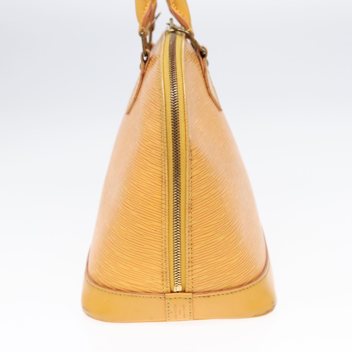 Louis Vuitton Alma, Yellow, Leather, handbag