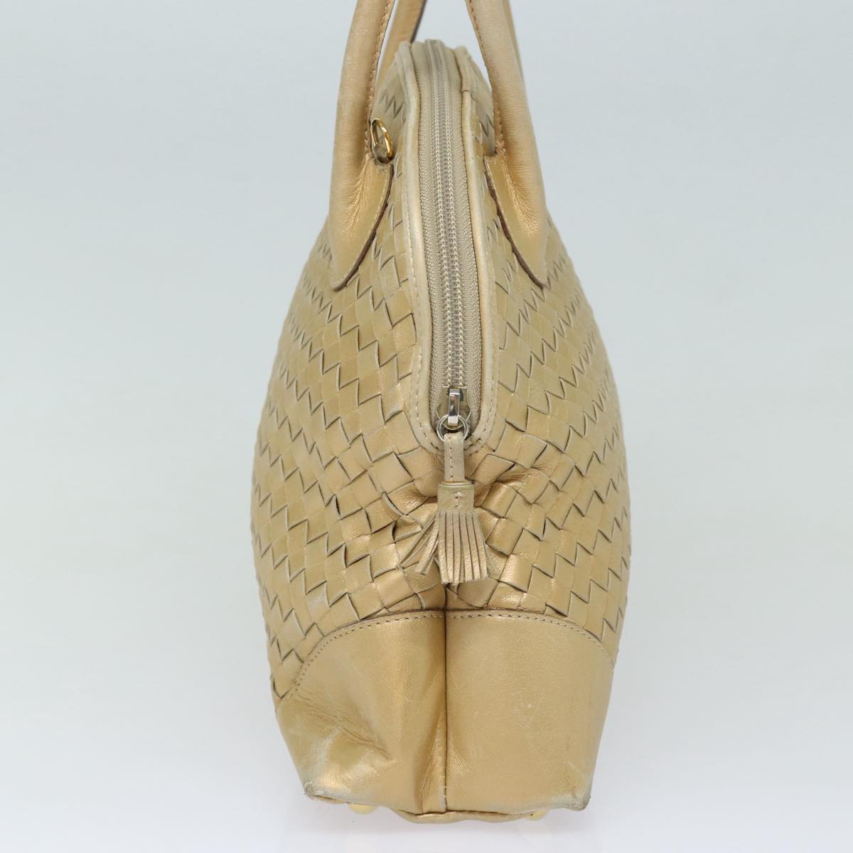 Bottega Veneta Intrecciato, Gold, Leather, handbag