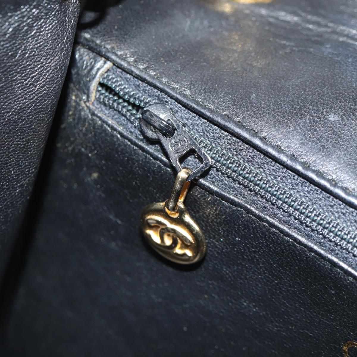 Chanel Coco Mark, Black, Leather, shoulder