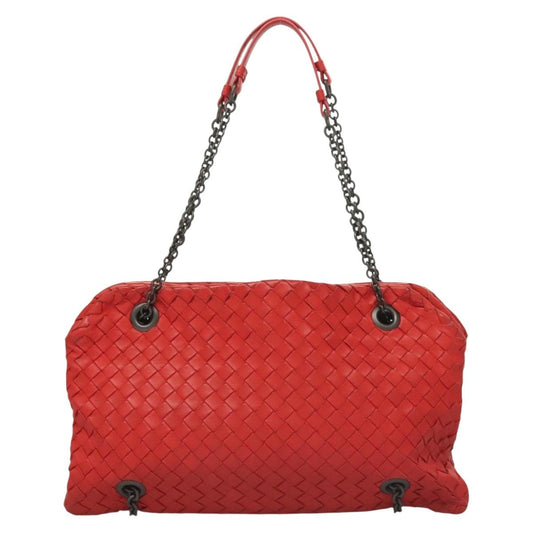 Bottega Veneta Intrecciato, Red, Leather, shoulder