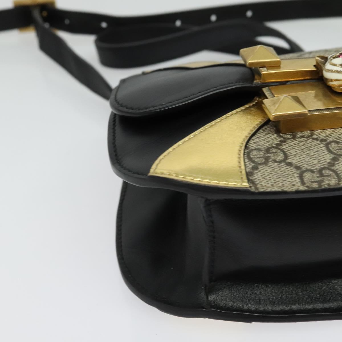 Gucci Osiride, Black, "CANVAS, LEATHER", shoulder