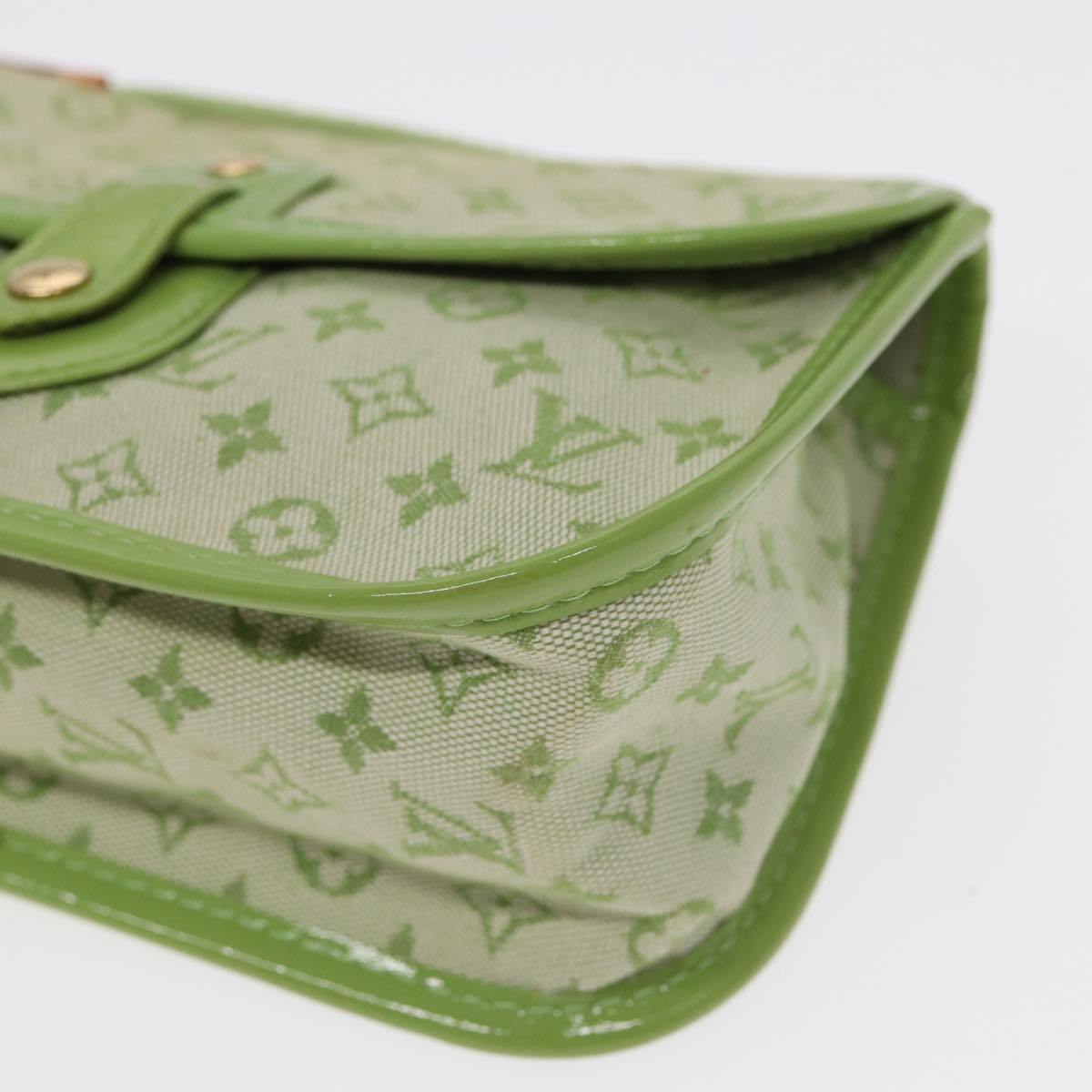 Louis Vuitton Marie, Green, Canvas, clutch