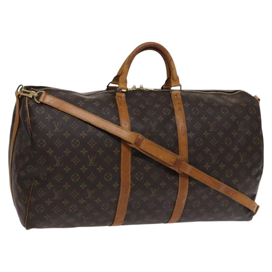 Louis Vuitton Keepall Bandoulière 60, Brown, Canvas, travel