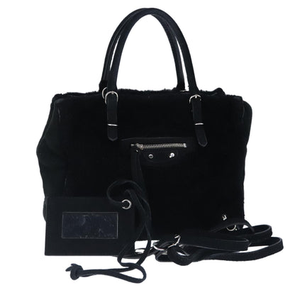Balenciaga City, Black, Suede, handbag