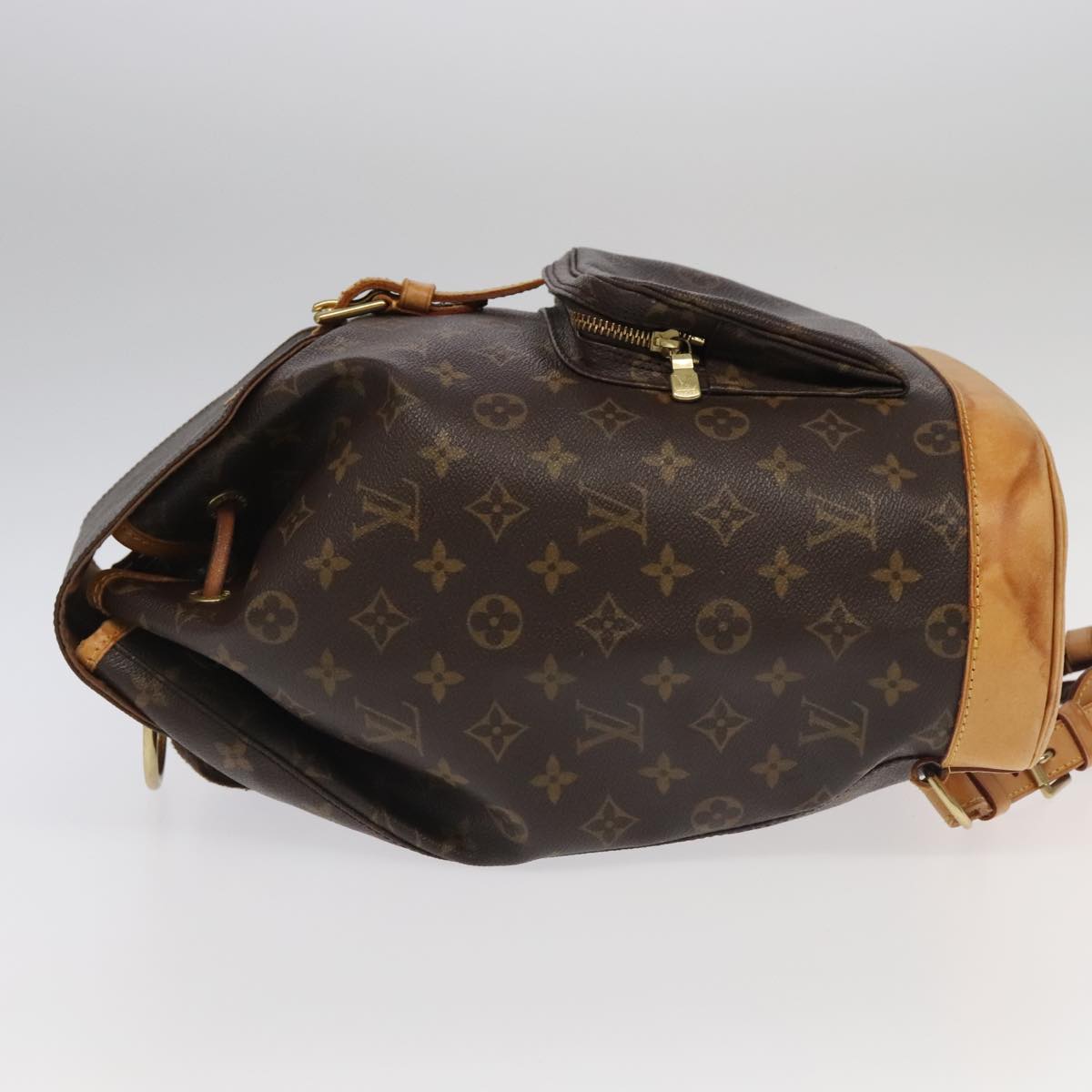 Louis Vuitton Montsouris, Brown, Canvas, backpack