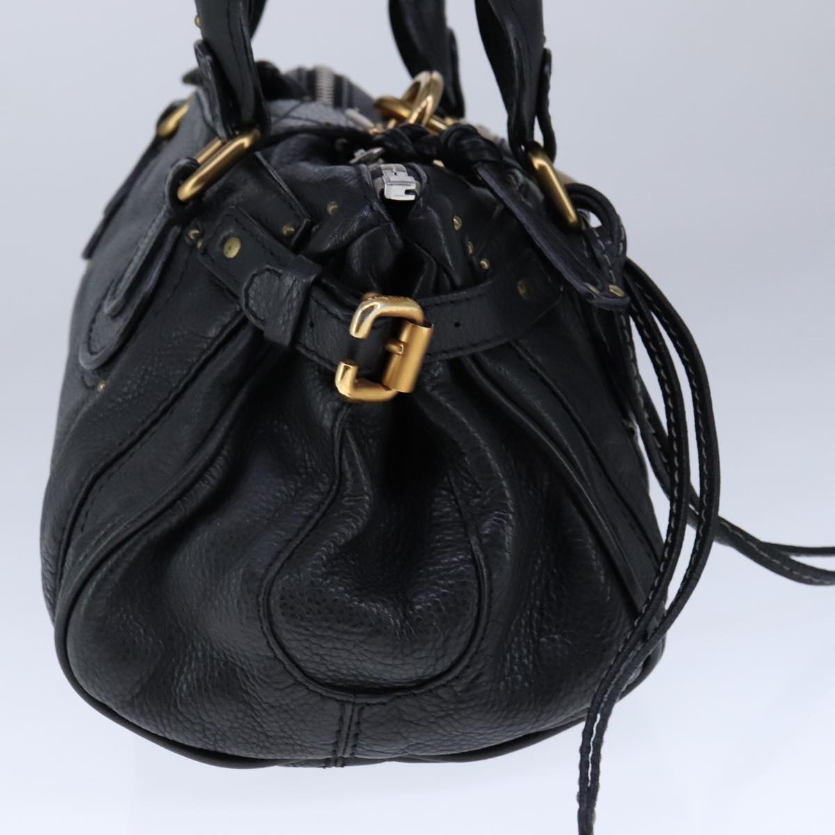 Chloé Paddington, Black, Leather, handbag