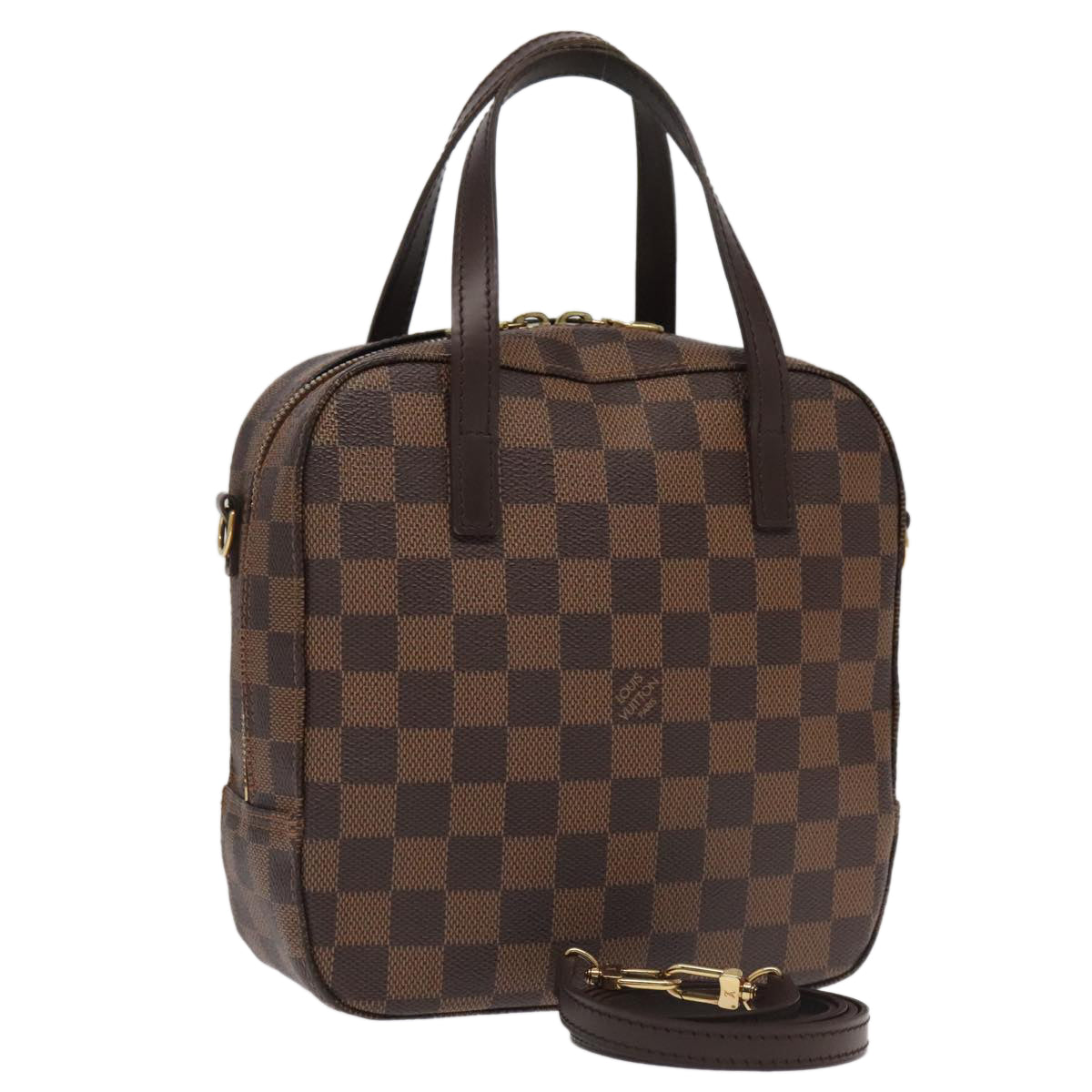 Louis Vuitton Spontini, Brown, Canvas, handbag