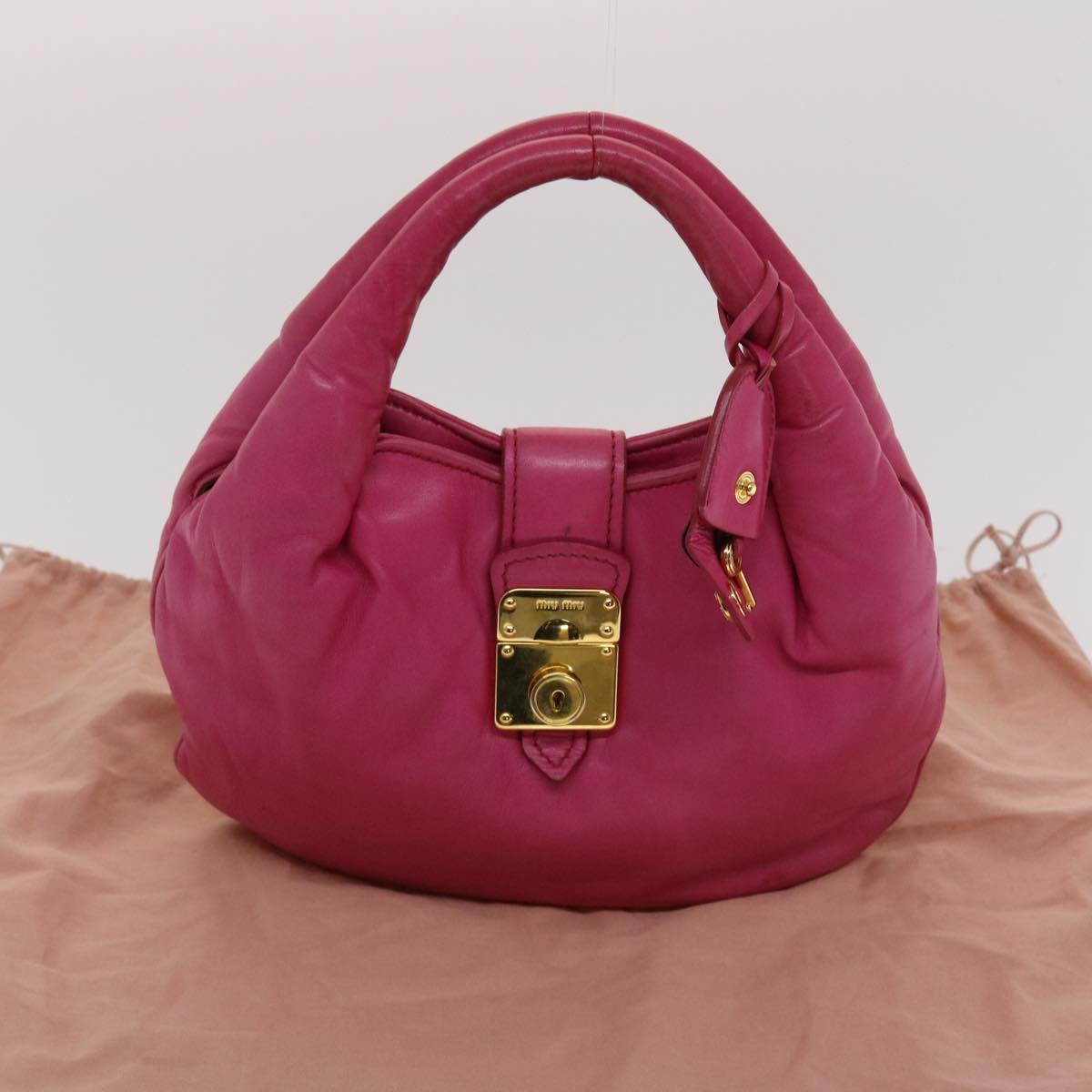 Miu Miu, Pink, Leather, handbag