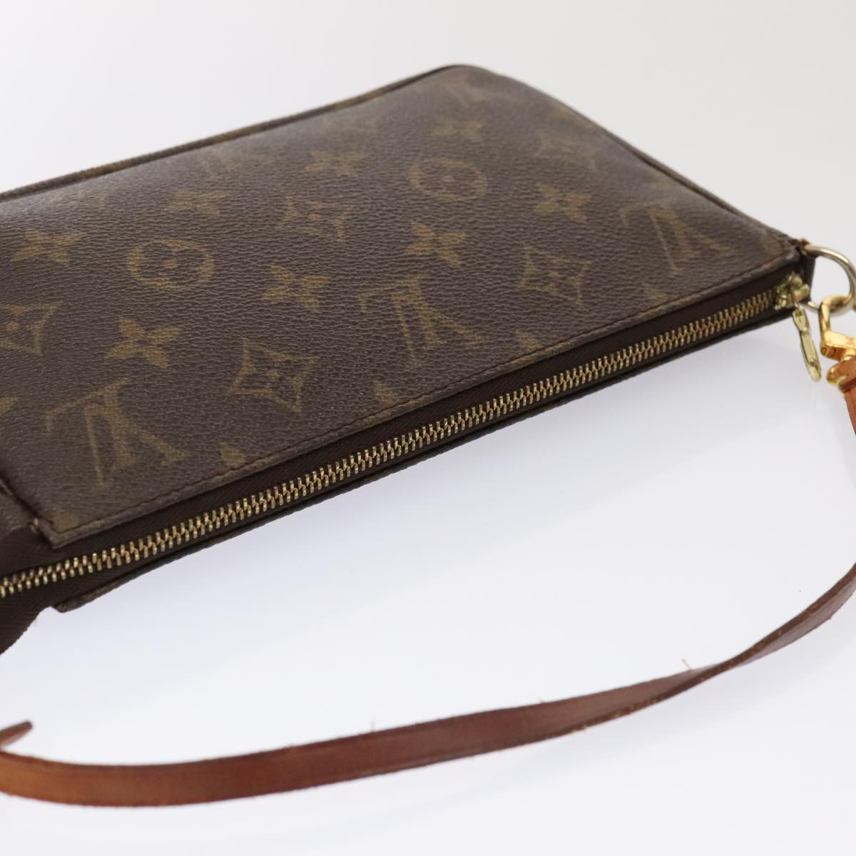 Louis Vuitton Pochette Accessoire, Brown, Canvas, clutch