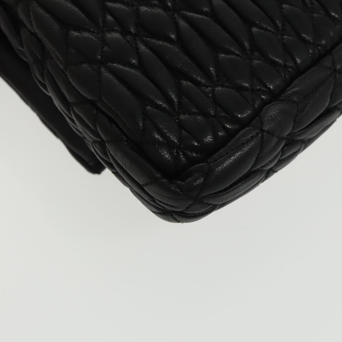 Miu Miu Crystal, Black, Leather, shoulder