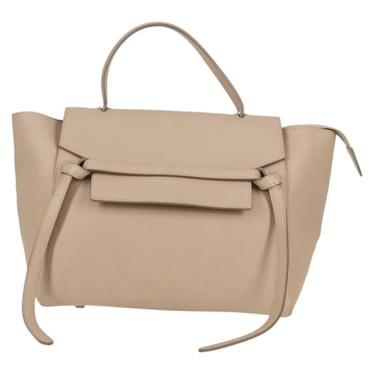 Céline Belt, Beige, Leather, handbag